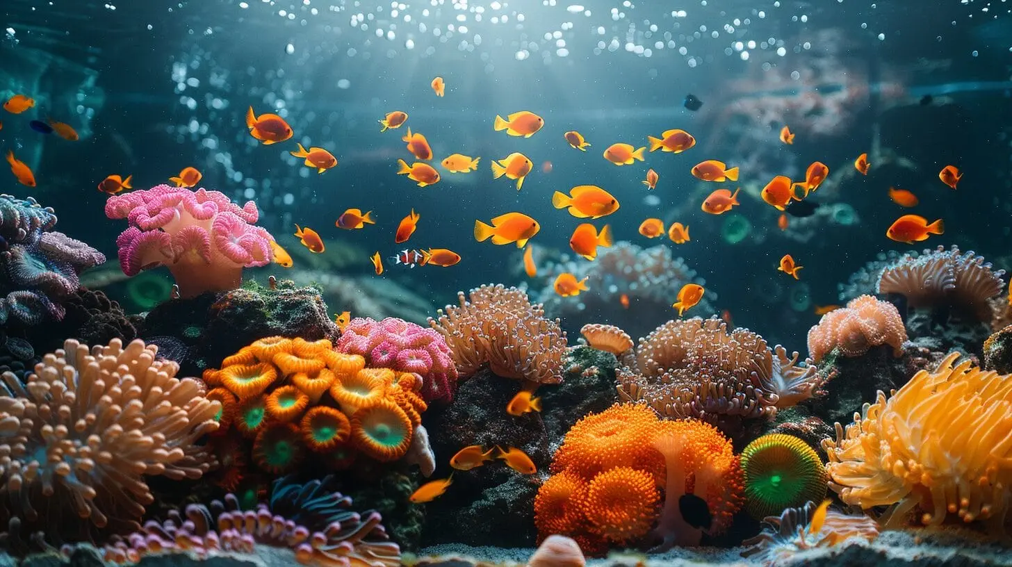 Array of bio media types with vibrant corals.